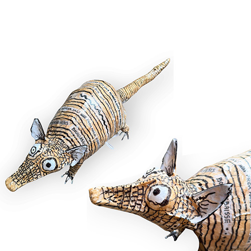 John Richards Handbuilt Armadillo Lamp FL6485